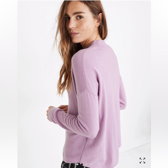 Madewell Lilac Mock Neck Sweater Size M - Picture 3 of 9
